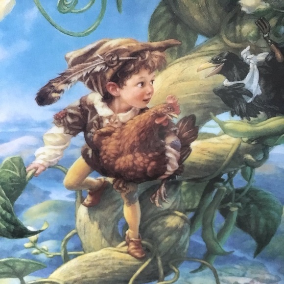KNOWLES “Jack and the Beanstalk“ Collector’s Plate 22K Gold Rim COA 8.5” diam. - Picture 2 of 6